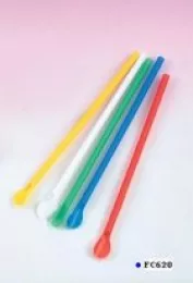 Paille cuillère 20cm-6mm couleurs assorties (11D01)